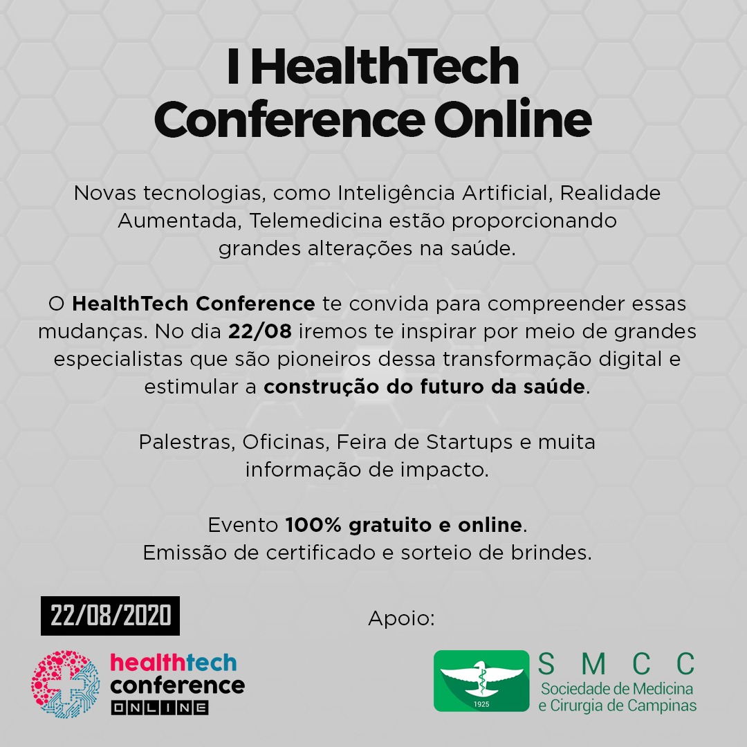 SMCC apoia evento de inovação e tecnologia em saúde