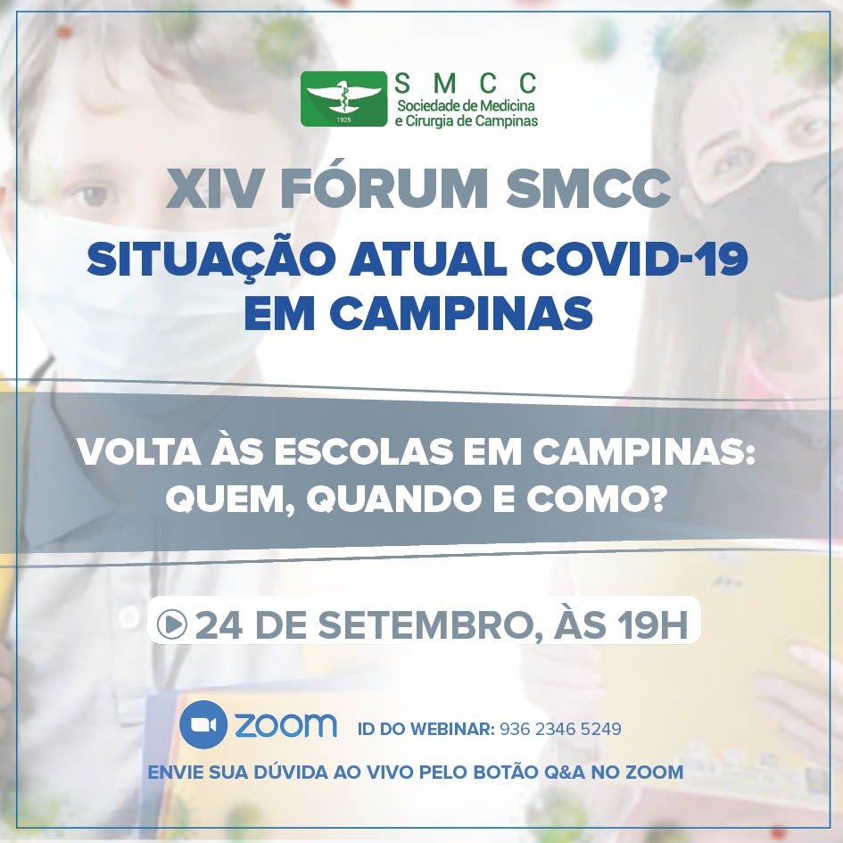 Fórum da SMCC debate o retorno às escolas em Campinas na próxima quinta-feira