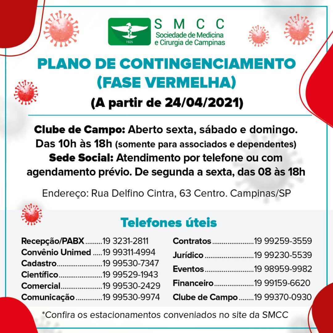 Plano de contingenciamento: Reabertura Clube de Campo SMCC –  24/04/2021