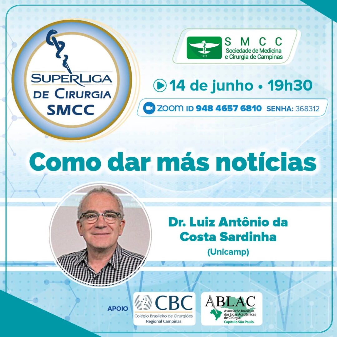Superliga de Cirurgia SMCC promove palestra sobre “como dar más notícias”