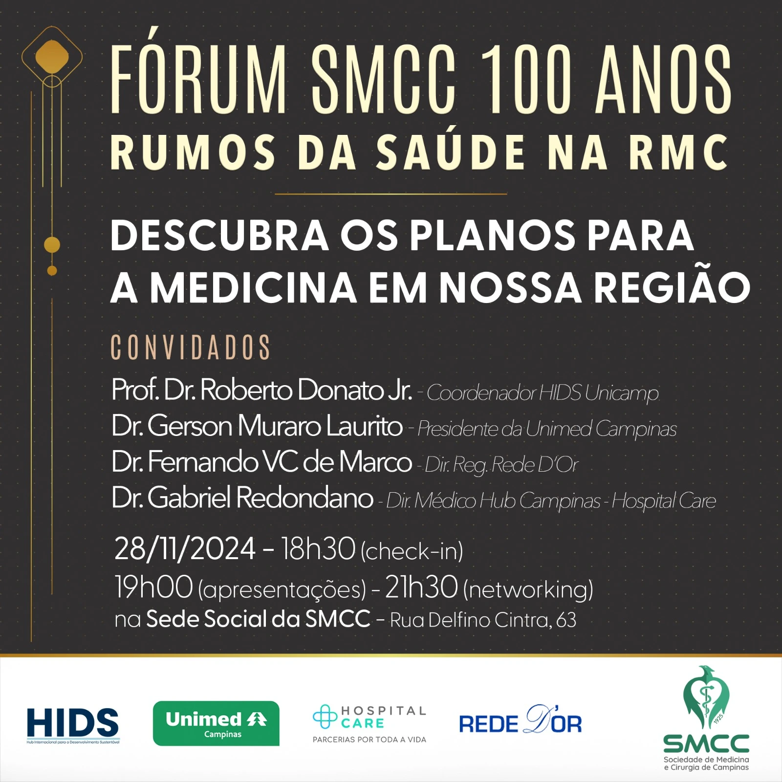 SMCC dá início às comemorações de seu centenário com Fórum sobre os rumos da saúde suplementar na região