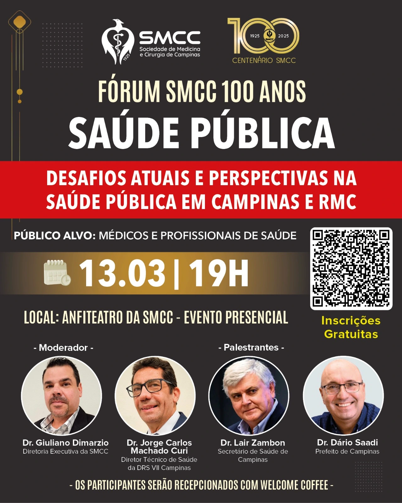 SMCC realiza fórum sobre os desafios e perspectivas na Saúde Pública em Campinas e RMC