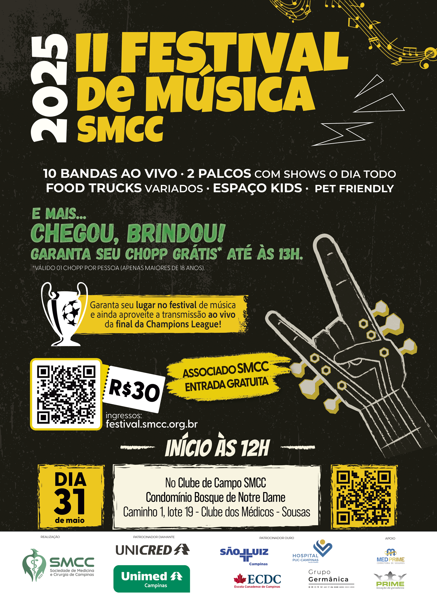II Festival de Música da SMCC promete agitar o Clube de Campo no dia 31 de maio