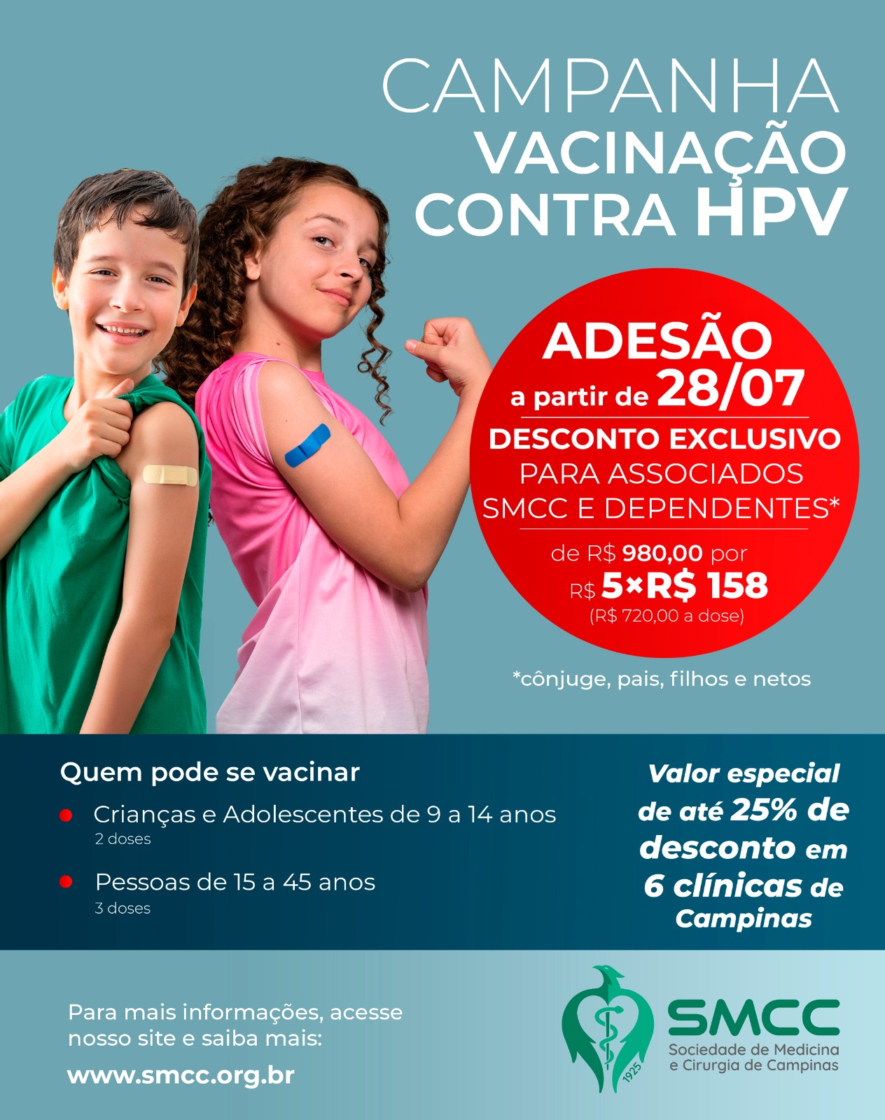 SMCC promove Campanha de Vacinação contra os cânceres causados pelo HPV